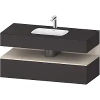 Duravit Collection One lavabo à encastrer avec meuble sous-vasque en console, 1200x550x600mm, niche Taupe Supermatt, QA4787083800000