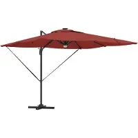 Syfax Parasol Roma Rouge 286 x 284 x 270 cm Aluminium et polyester