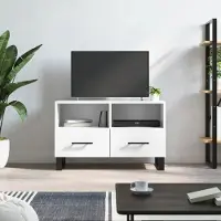 Prolenta Maison Exclusive - Meuble TV blanc 80x36x50 cm Matériau dérivé du bois
