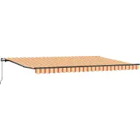 Syfax Auvent Rétractable Jaune et Orange 500 × 350 cm