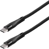 Transmedia câble magnétique de charge et de données USB type C de 1,5m avec puce E-marker QC3 100W jusqu'à 480Mbps