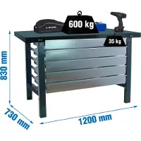 Simonwork (bancos De Trabajo) Bt6 5box Workbench 830x1200x730 Mm Argenté