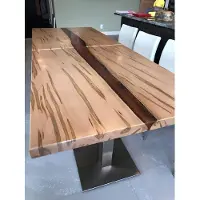 Xl Moebel Gmbh table résine epoxy table de salle à manger bois véritable meubles massifs cascade epoxy conférence