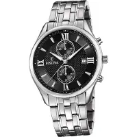 Festina Montre Homme F6854/8 Sport en acier inoxydable Montre bracelet rétro argent D2UF6854/8