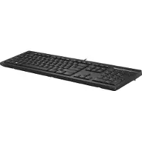 HP Clavier filaire 125, taille standard, filaire, USB, touches à membrane, noir