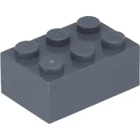 LEGO brique 2x3 3002 - 100 pièces gris foncé