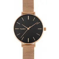 Torii Montre-bracelet pour femme R37RS.BR en or rose, design mode classique.