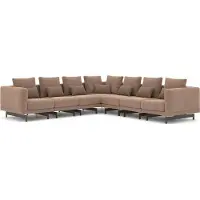 AEA Luxus Ecksofa Couch L-Form Polster Textil Polstersofa Einrichtung Wohnzimmer