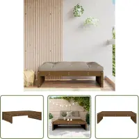 The Living Store Tabouret de jardin Marron miel 120x80 cm Pin massif