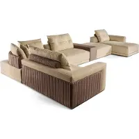 AEA Wohnzimmer Ecksofa U-Form Couch Sitz Polster Garnitur Modern Sofa