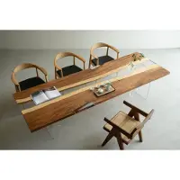 AEA Esstisch River Table Massiv Tische 220x80 Flusstisch Meer Waterfall Epoxidharz