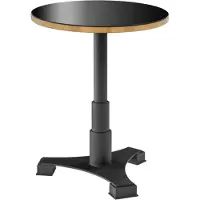 Casa Padrino Table de salle à manger de luxe noir / laiton Ø 60 x H. 75,5 cm - Meubles de salle à manger de luxe