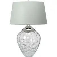 Quintiesse Lampe de table LED, acier, verre, transparent, H 71,5 cm