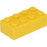 LEGO brique 2x4 3001 - 100 pièces jaune