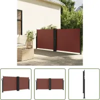 The Living Store Store latéral extensible brun 100x600 cm