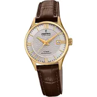 Festina cuir femme montre F20011/2 montre-bracelet analogique brun Swiss Made D2UF20011/2