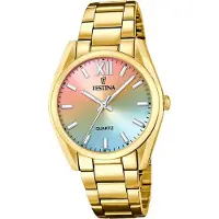 Festina acier inoxydable dames montre bracelet or Casual D2UF20640/7