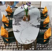 AEA Esstisch Marmor Edelstahl Kreative Modern Design Möbel Luxus Esszimmer Tisch