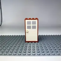 LEGO 50x cadres de porte rouge-brun + portes blanches