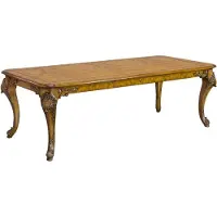 Casa Padrino Luxe Table de salle à manger baroque brun clair 240 x 110 x H. 78 cm - Table de salle à manger en bois massif de style baroque fabriquée à la main - Meubles de salle à manger baroques