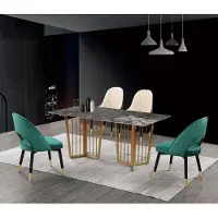 AEA Designer Table de salle à manger Salle de séjour Design Tables 180x90cm Acier inoxydable