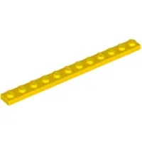 LEGO 1x12 plaques 60479 - 100 pièces jaune