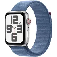 Apple Watch SE (2022) 4G 44 mm Argent Aluminium Boucle Sport