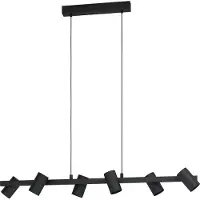Eglo 99464 GATUELA 1 E14 6-fois Suspension 1160x190mm Noir