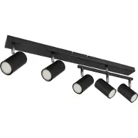 Globo Lampe de plafond à 5 lumières Robby Noir