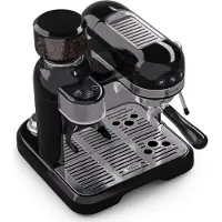 Klarstein Cafetiere avec Mousseur de Lait, Cafetières, Machines à Café et Machines à Expresso 20 Bar, Cafetière Electrique 1.4L,1550W, Moulin Intégré, Machine a Cafe ThermoBlock, Cappuccino, Latte