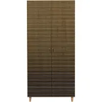 Dmora Astilbe - Armoire 2 Portes, 90x192h cm Chêne Brun, Porte-manteaux