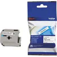 Brother MK231BZ Cassettes de ruban M - non laminé, 12 mm x 8 m, noir sur blanc