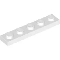 LEGO 1x5 plaque 78329 - 100 pièces blanc