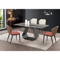 AEA Table de salle à manger moderne Tables en marbre 180x90 Salle à manger Luxe Meubles Design Nouveau