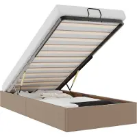 vidaXL Lit ottoman sans matelas cappuccino brun 90x190cm similicuir