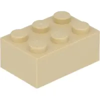 LEGO brique 2x3 3002 - 100 pièces beige