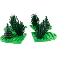 LEGO MOC Set de 12 arbres et arbustes en vert foncé Pièces 12x