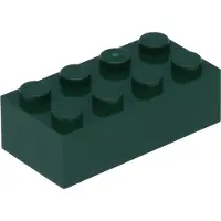 LEGO brique 2x4 3001 - 10 pièces vert foncé