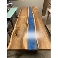 AEA Esstisch tische epoxid harz epoxy tisch wasserfall echtes holz massive möbel