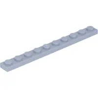 LEGO 1x10 panneaux 4477 - 100 pièces Gris bleuté clair