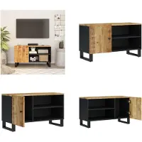 vidaXL Armoire TV 80x33x46 cm Bois massif Mango & dérivés du bois - Armoire TV - Meubles TV - Supports TV