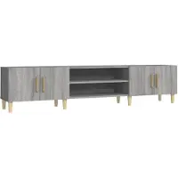 Syfax Meuble TV sonoma gris 180x31,5x40 cm bois d'ingénierie