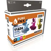 Pure Ink 170745990021 Cartouche d'impression 4 pcs Compatible Rendement standard Noir