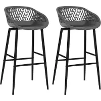 Prolenta Maison Exclusive - Tabourets de bar, lot de 2, gris