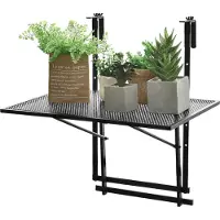 Coast Table pliante Railing - Support en fer - Hauteurs réglables - 60.5x40.5x61.5-82.5cm