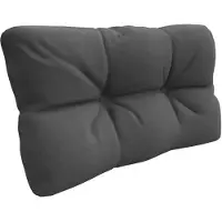 Pokar Coussin pour palette avec belle surpiqûre Coussin pour canapé-palette, Taille:Coussin latéral 60 x 40, Couleur:Anthracite - imperméable