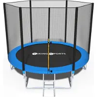 Viking Choice Trampoline - bleu - 252 cm - avec filet et échelle - jusqu'à 100 KG