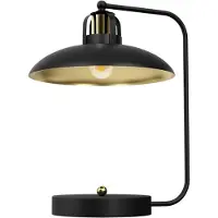 Milagro Lampe de bureau industrielle noir et or Felix 1xE27 60W