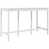 Syfax Table de bar Blanc 180x80x110 cm Bois massif de pin