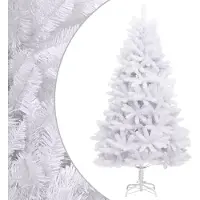 Syfax Sapin de Noël artificiel à charnières avec support blanc 270 cm